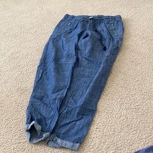 Light weight drawstring ankle length pants